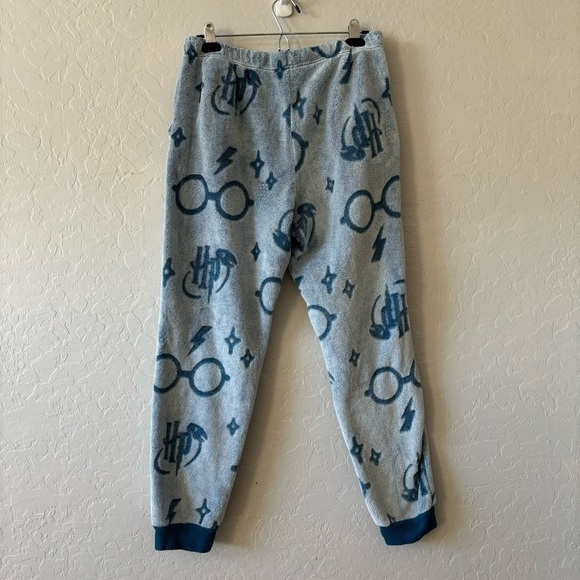 Harry Potter Wizarding World Blue 2 Piece Jogger Lounge Set Large Cozy Pajamas - Picture 7 of 8
